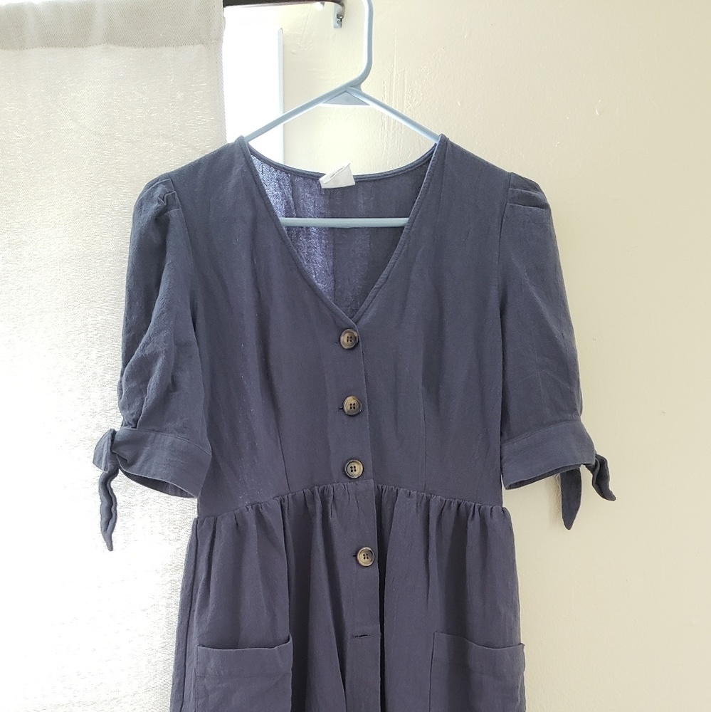 Piper and Scoot Barberton navy dress